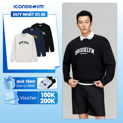 Áo Sweatshirt Nam ICONDENIM Varsity States Form Regular SWID0252