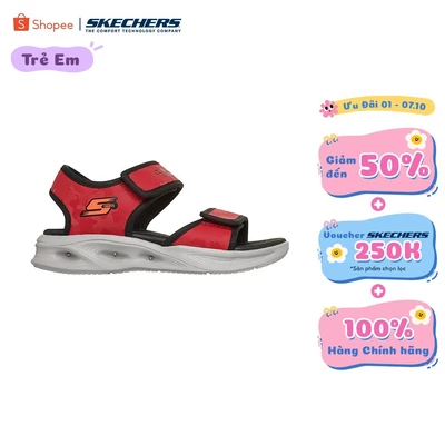 Xăng Đan/Dép Bé Trai Skechers S-Lights Sola Glow Sandal Camo Brights Thường Ngày - 407010L-RDBK