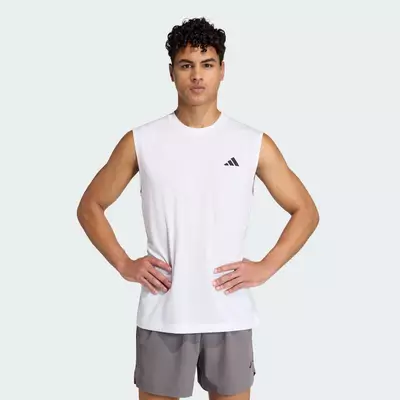 adidas Gym & Training ÁO THUN KHÔNG TAY WORKOUT ESSENTIALS FEELREADY Nam trắng KD5424