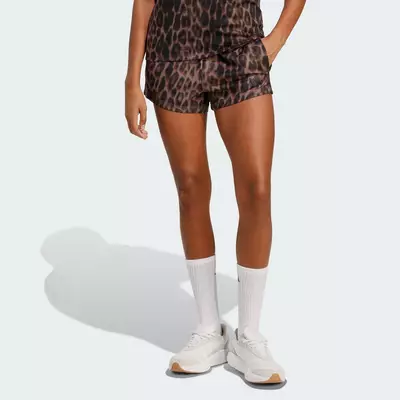 adidas Phong cách sống Quần Short Dệt Họa Tiết Da Báo Seasonal Essentials Phối 3 Gạch Nữ Nhiều màu JZ0199