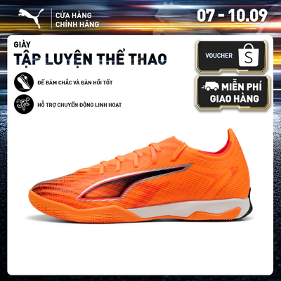 Giày Đá Bóng PUMA Unisex ULTRA 6 MATCH IT Heat Fire-Black-Glowing Red Màu Cam