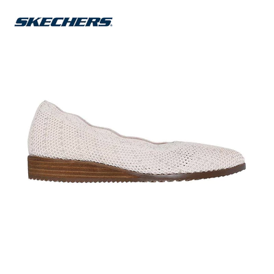 Giày Búp Bê Nữ Skechers Modern Comfort Cleo Sawdust Real Living - 158802-NAT Air-Cooled Memory Foam