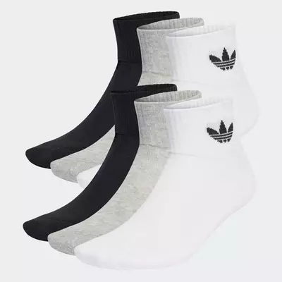 adidas Phong cách sống Bộ 6 Đôi Tất Cổ Lửng Unisex trắng IJ5628