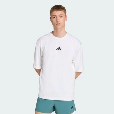 adidas Gym & Training PrimeLift Workout Oversize Tee Men White JV9683