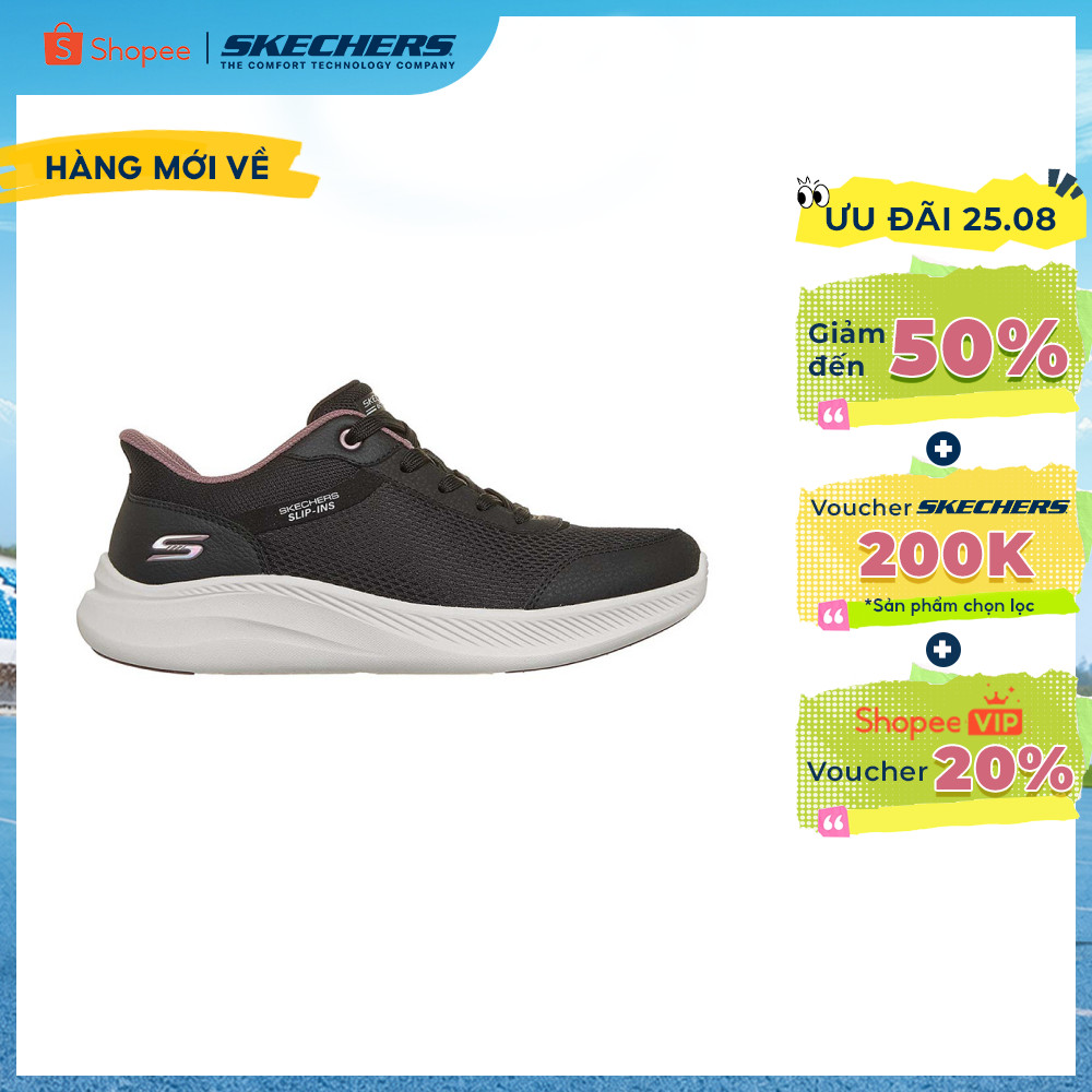 [ĐỘC QUYỀN ONLINE] Giày Thể Thao Nữ Skechers Slip-Ins BOBS Sport Moda Flex Inspiring Me Thường Ngày - 117736-BLK
