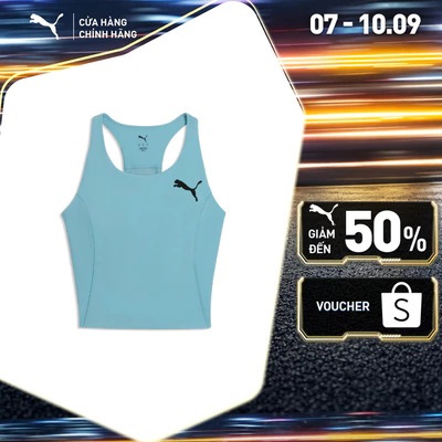 Áo Thun Chạy Bộ PUMA Nữ W LIGHTSPEED CROP TOP Baltic Sea Blue Màu Xanh