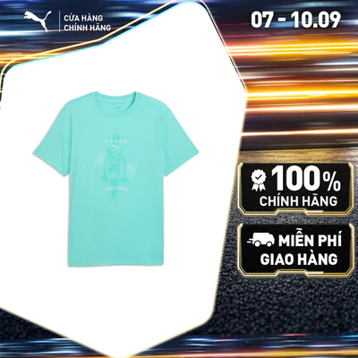 Áo Thun Thể Thao Tập Luyện PUMA Nam M X HYROX CLOUDSPUN TEE Intense Mint Màu Xanh Lá