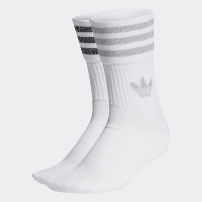adidas Phong cách sống Bộ 2 Đôi Tất Nhũ Cổ Trung Nữ trắng HC9561