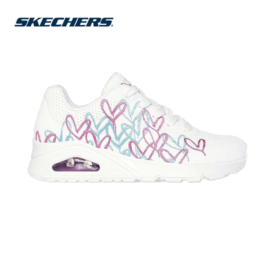 Giày Thể Thao Nữ Skechers JGoldcrown Street UNO Golden Heart - 177975-WPTQ Air-Cooled Memory Foam