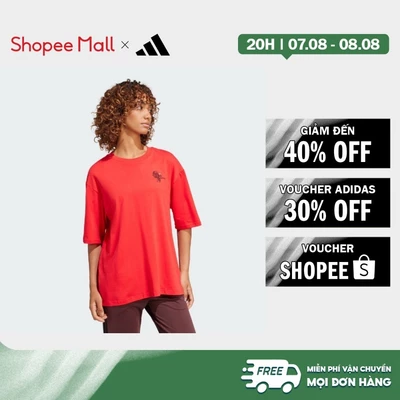 [Duy nhất 8.8 - VOUCHER 30%]adidas Phong cách sống Áo Thun Graphic Codes Photoreal Nữ Đỏ JJ4065