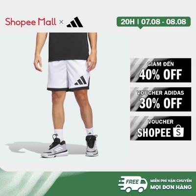 [Duy nhất 8.8 - VOUCHER 30%]adidas Bóng rổ Quần Short Badge of Sport adidas Basketball Nam trắng JN4729