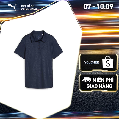 Áo Thun Thể Thao Golf PUMA Nữ W MATTR Animal Deboss SS Pl Deep Navy Màu Xanh
