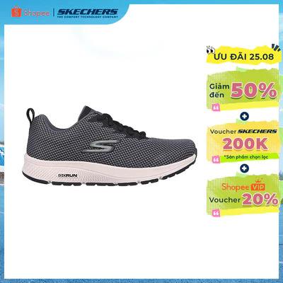Giày Thể Thao Nữ Skechers GOrun ConsistentGlacierRun Chạy Bộ Performance-128290-BKMV Air-CooledGogaMat Online Sale