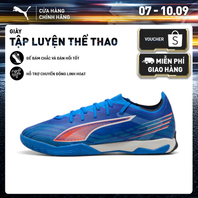 Giày Đá Banh PUMA Unisex ULTRA 6 MATCH IT Ultra Blue-White-Glowing Red Màu Xanh