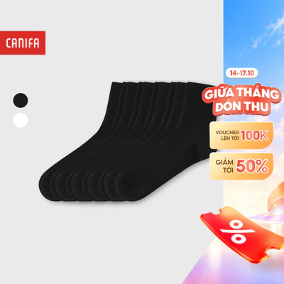 Combo 5 đôi tất nam CANIFA cổ cao kháng khuẩn khử mùi 8AX25A013
