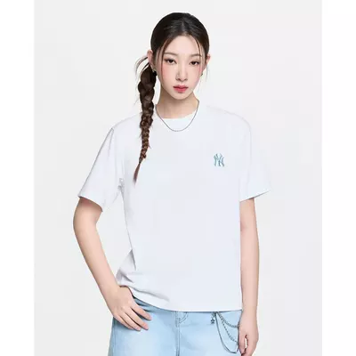 MLB - Áo thun unisex tay ngắn Basic Lace Mega Logo_3ATSB7663-50WHS