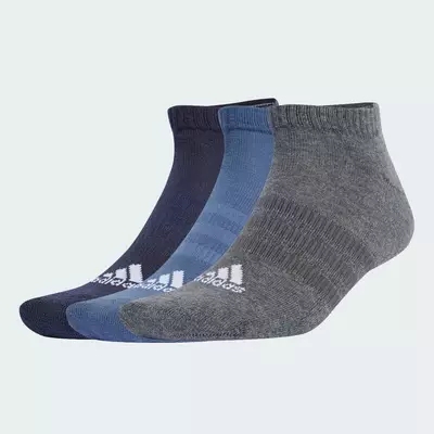 adidas Phong cách sống Bộ 3 Đôi Tất Cổ Thấp Lót Đệm Unisex Màu xanh da trời IP0398