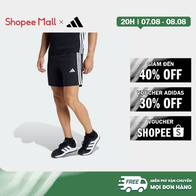 [Duy nhất 8.8 - VOUCHER 30%]adidas Gym & Training QUẦN SHORT DỆT CƠ BẢN 3 GẠCH WORKOUT ESSENTIALS Nam Đen KA3521