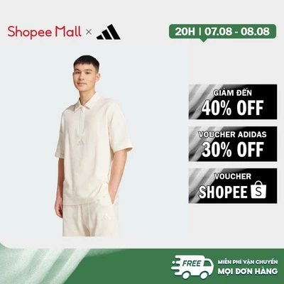 [Duy nhất 8.8 - VOUCHER 30%]adidas Phong cách sống Áo Polo All SZN kéo nửa với chất liệu dệt kim waffle Nam trắng JL6547