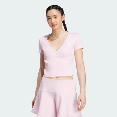 adidas Phong cách sống Áo Thun Dáng Lửng 3 Sọc Seasonal Essentials Nữ Hồng JM1928