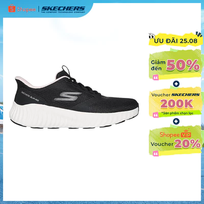 Giày Thể Thao Nữ Skechers Slip-ins GOrun Now Stover Chạy Bộ Tập luyện-129370-BKLP Air-Cooled Goga Mat Online Sale