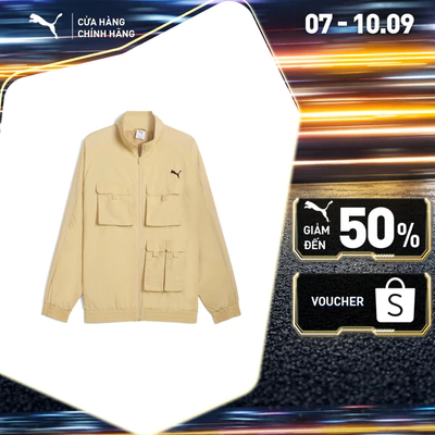 Áo Khoác Thời Trang PUMA Nam T7 Cargo Track Jacket Pebble Path Màu Đen