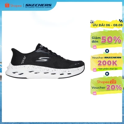 Giày Thể Thao Nam Skechers Slip-ins Performance Max Cushioning Glide-Step - 220420-BKW Air-Cooled Goga Mat