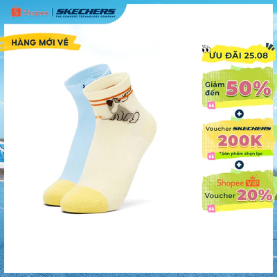 Vớ Thể Thao Trẻ Em Skechers Socks Quarter Socks (2 Pairs) - L226K061-06K7