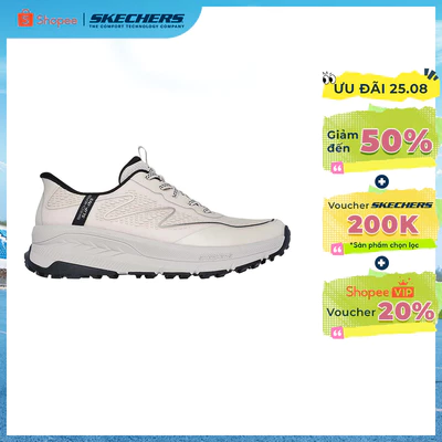 Giày Thể Thao Nam Skechers Slip-ins Outdoor Switch Back Mist Địa Hình - 237685-WBK Air-Cooled Memory Foam