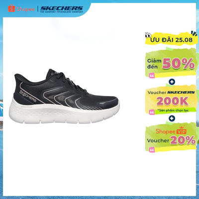 Giày Thể Thao Nữ Skechers Slip-Ins GOwalk Flex Farrah Đi Bộ - 125509-BKRG Air-Cooled Memory Foam
