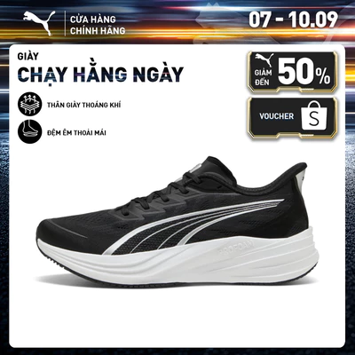 Giày Chạy Bộ PUMA Unisex Darter Pro 2 Black-Silver-White Màu Đen