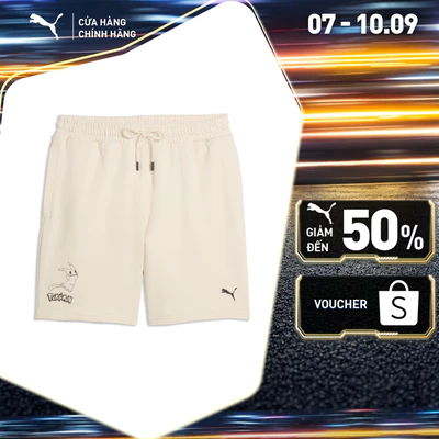 Quần Đùi Thời Trang PUMA Nam X POKEMON Shorts Alpine Snow Màu Trắng