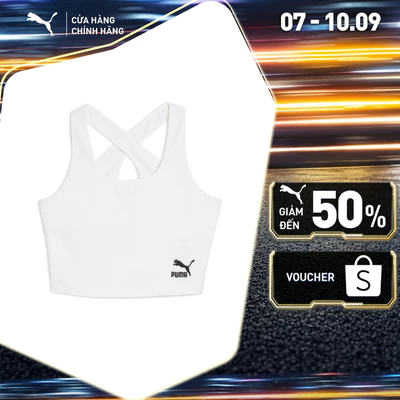 Áo Thun Thời Trang PUMA Nữ CLASSICS Crop Top White Màu Trắng