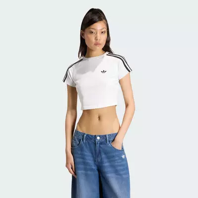 adidas Phong cách sống ÁO BABY TEE SST Nữ trắng KG3699
