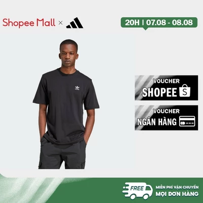adidas Phong cách sống Áo Thun Ba Lá Essentials Nam Đen JI8545