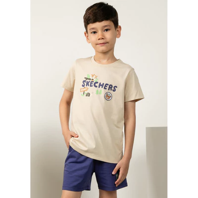 Áo Thun Tay Ngắn Bé Trai Skechers Urban Outdoor Short Sleeve Tee-SL325B268-00CN Online Sale