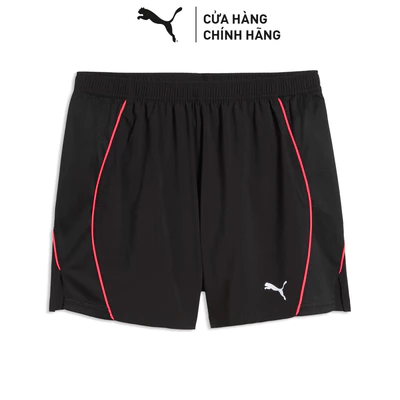 Quần Đùi Chạy Bộ PUMA Nam RUN VELOCITY 5 SHORT Black-Ultra Red Màu Đen