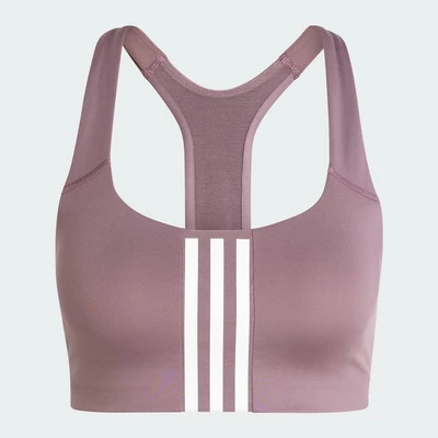 adidas Gym & Training Áo Bra Training Medium Support 3 Stripes Nữ Màu tím IY7740