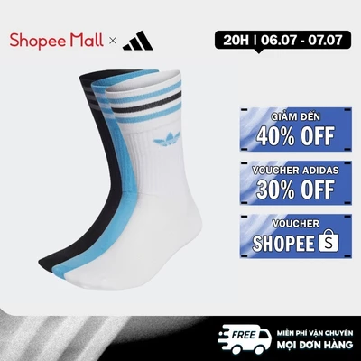 adidas Phong cách sống Bộ 3 đôi tất cao cổ Unisex trắng HL6765