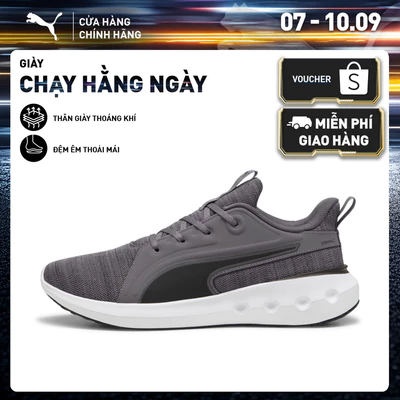 Giày Chạy Bộ PUMA Unisex Softride Carson Knit Cool Dark Gray- Black Màu Xám