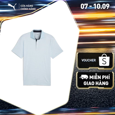 Áo Thun Thể Thao Golf PUMA Nam MATTR Century Polo Silver Sky-Deep Navy Màu Xanh