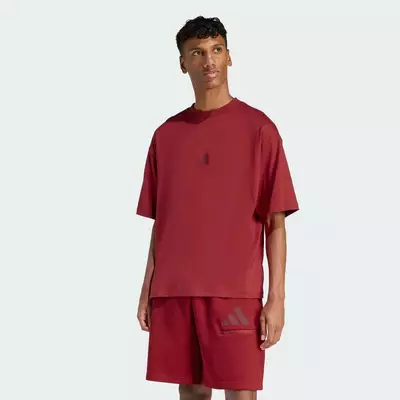 adidas Lifestyle Future Icons 3 Bar Logo Tee Men Burgundy KD5183