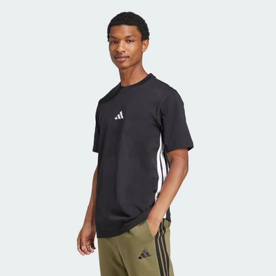 adidas Phong cách sống Áo Thun Single Jersey 3 Sọc Essentials Nam Đen JD1906
