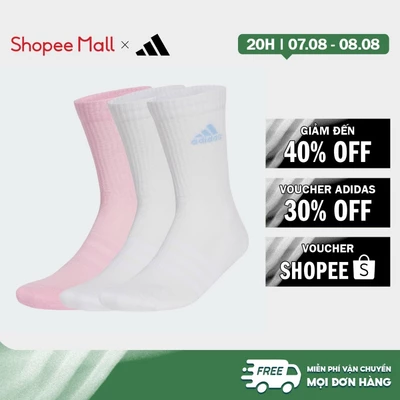 [Duy nhất 8.8 - VOUCHER 30%]adidas Phong cách sống Bộ 3 Đôi Tất Cao Cổ Có Đệm Unisex trắng JC9382