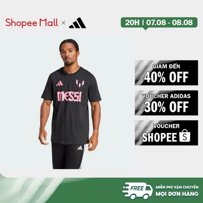 [Duy nhất 8.8 - VOUCHER 30%]adidas Football Messi Name and Number Graphic Tee Men Black JM3551