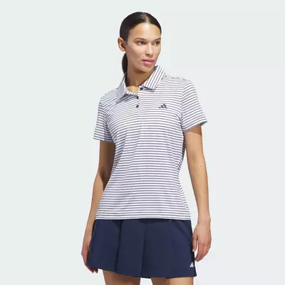 adidas Đánh gôn Áo POLO KẺ SỌC NGẮN TAY PERFORMANCE Nữ trắng KG2737