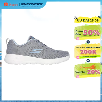 Giày Thể Thao Nữ Skechers GOwalk Joy Violet Đi Bộ-124640-GYBL Air-Cooled Goga Mat Online Sale