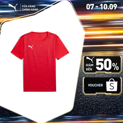 Áo Thun Đá Bóng PUMA Nam indRISE Graphic Jersey Red-White Màu Đỏ