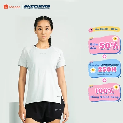 Áo Thun Tay Ngắn Nữ Skechers Running Performance Short Sleeve Tee - SP325W289-00KW