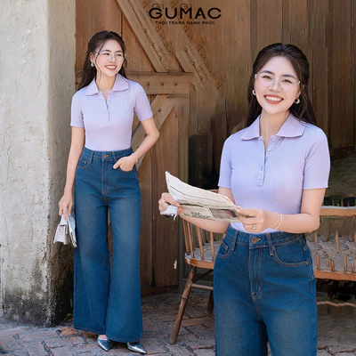 Áo Polo Nữ GUMAC Áo Thun Nữ Có Cổ Phom Slimfit Ôm Thun Mịn Co Giãn Nhiều Trẻ Trung PLF03002